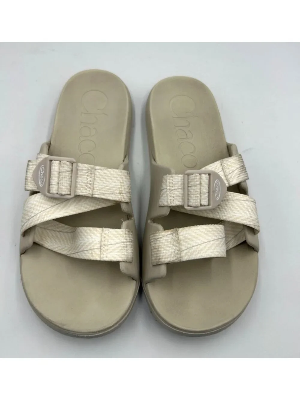 Chaco Women's Beige Chillos Slide Adjustable Straps Size 9 3360 - Picture 7 of 16